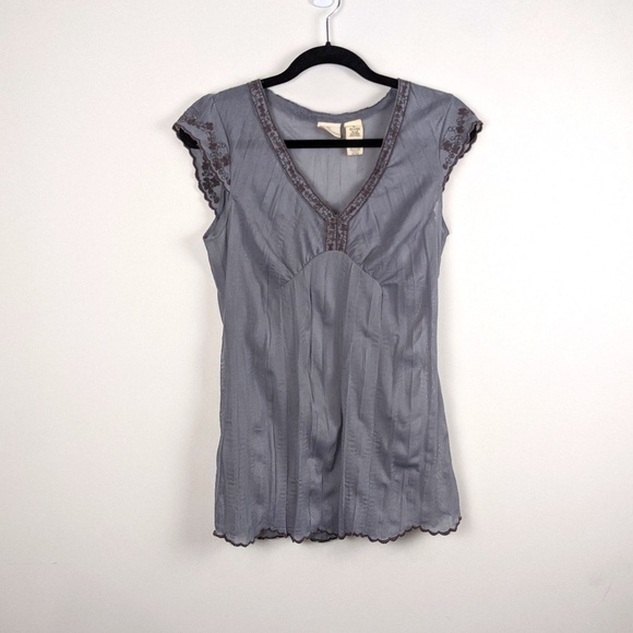 ROXY quicksilver sheer boho cap sleeve top - Picture 1 of 5